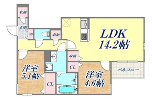 サンパティーク住吉の物件間取画像